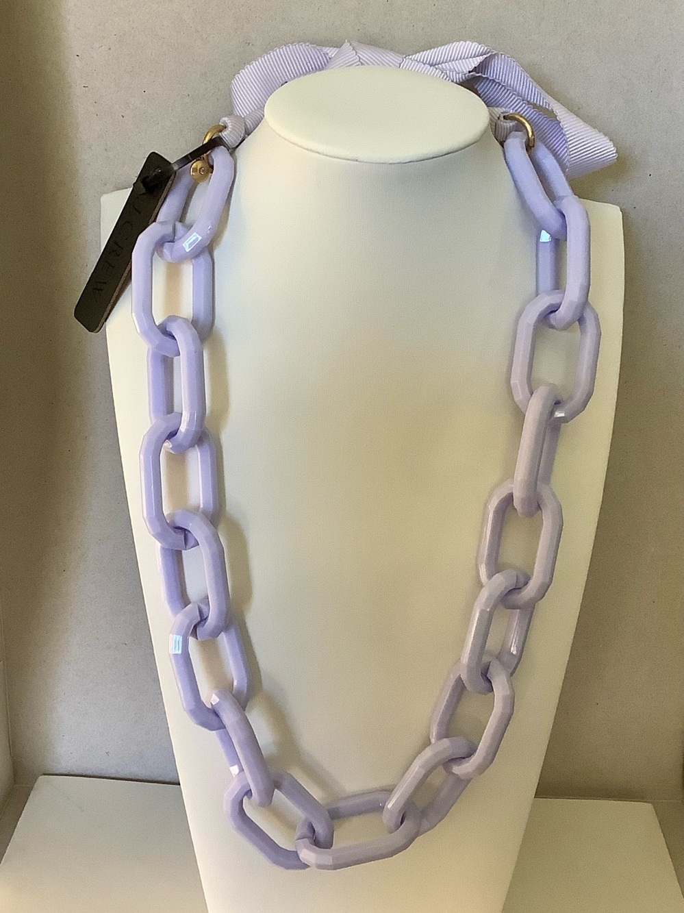 J. Crew Lavender Link-Chain Statement Necklace